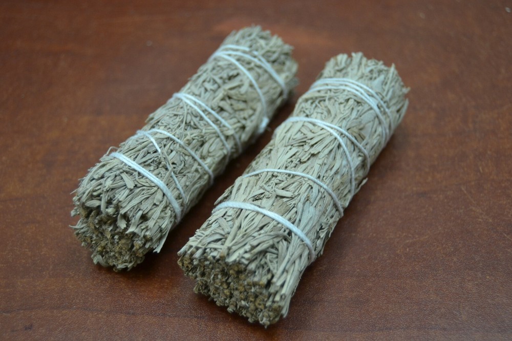 2 PCS SET BLUE SAGE BUNDLE SMUDGE INCENSE 4 1/2"