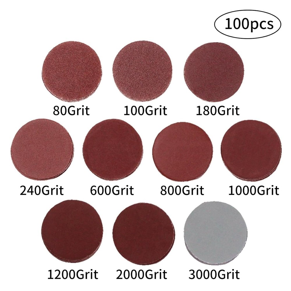 Versatile 100pcs 2-Inch Drill Sander Attachment with Sponge Cushion Included