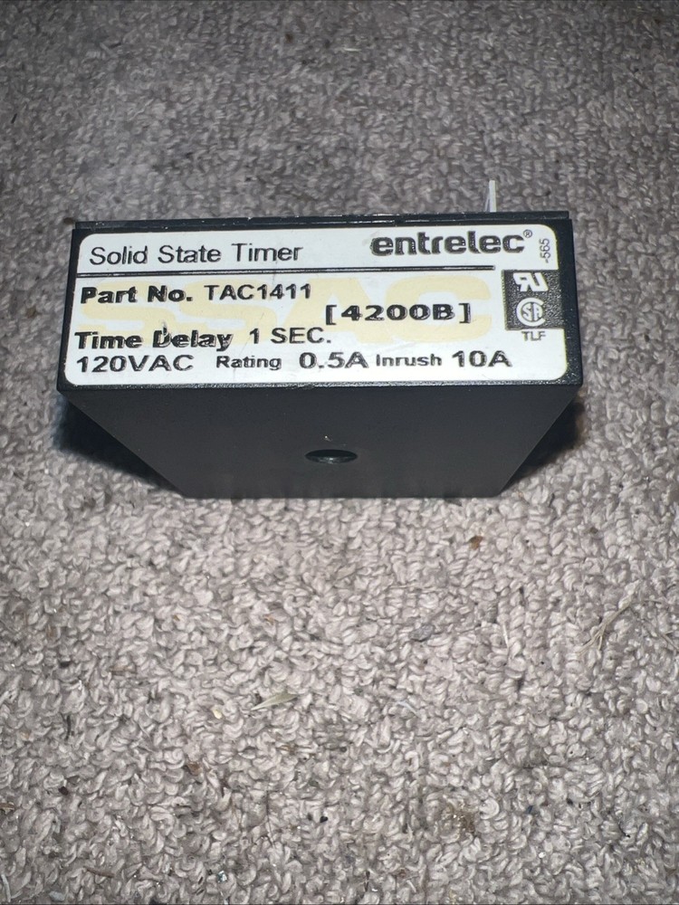 SSAC Solid State Timer, One Second, TAC1411, 10A, 120VAC, 0.5A