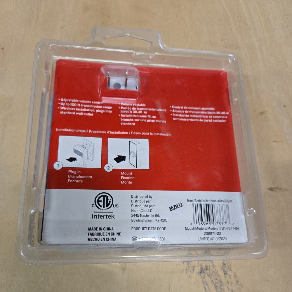 UTILITECH UT-7377-04 Wireless Doorbell with Button S13