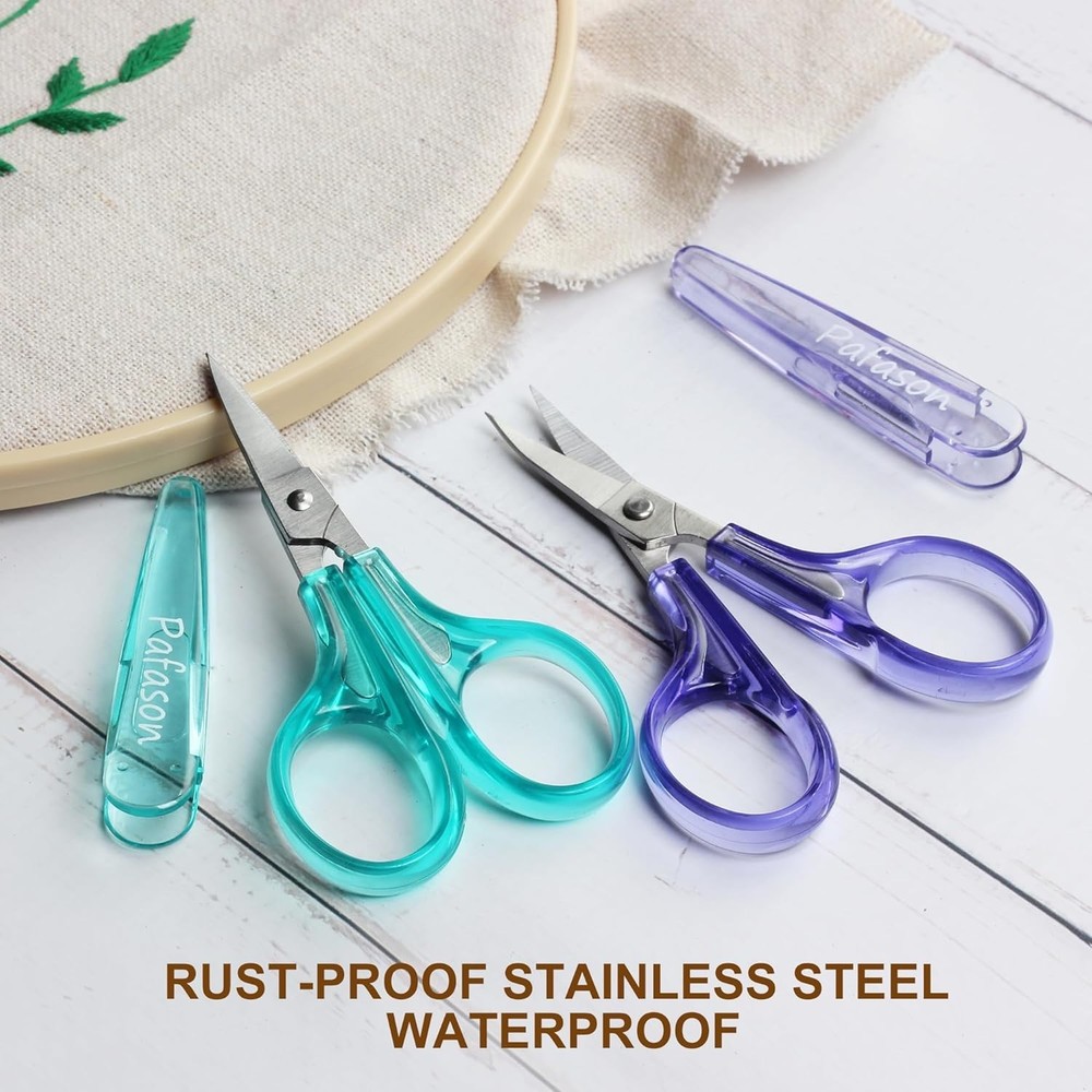 Sharpest & Precise Embroidery Scissor Set 2 PC Green+purple
