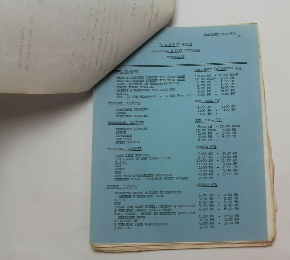 MAUDE / Budd Grossman 1973 Script "Carol's Problem" gift down payment on a house