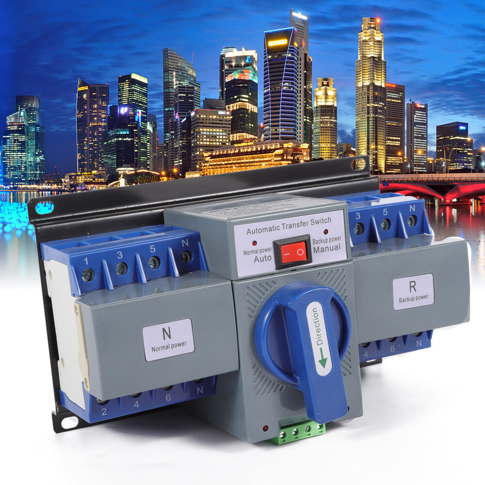 63A 4P Dual Power Automatic Transfer Switch Generator Changeover Switch CB Level