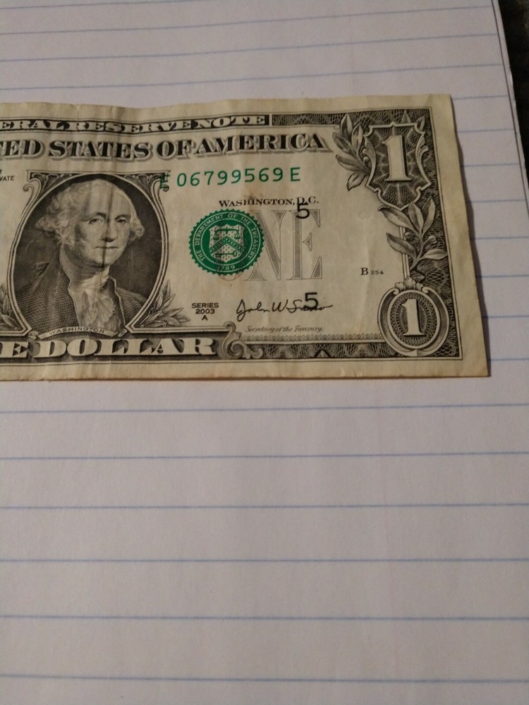 Dollor Error Note off serial numbers
