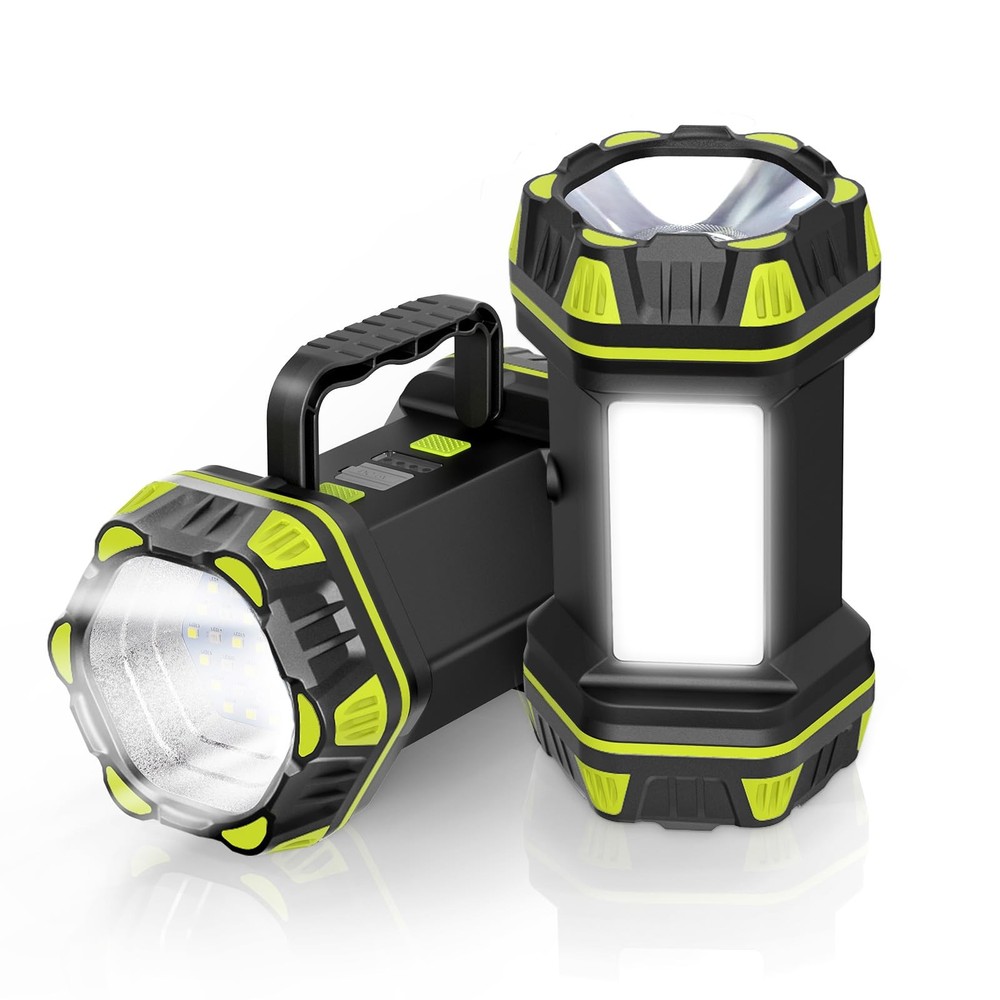 AlpsWolf 2 Pack Camping Lantern Rechargeable, LED Flashlight, Green