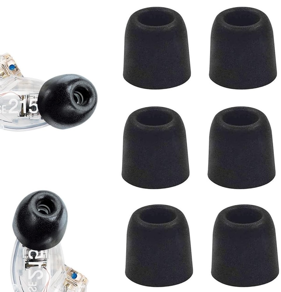 BLLQ Replacement Memory Foam Tips Sleeves Earbuds Small, Black