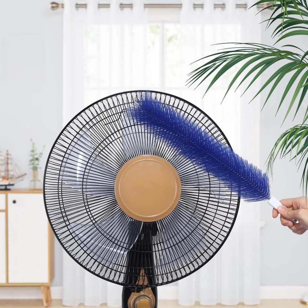 3 Pcs Fan Cleaning Brush Bendable Cobweb Duster - Microfiber Head, Washable -...