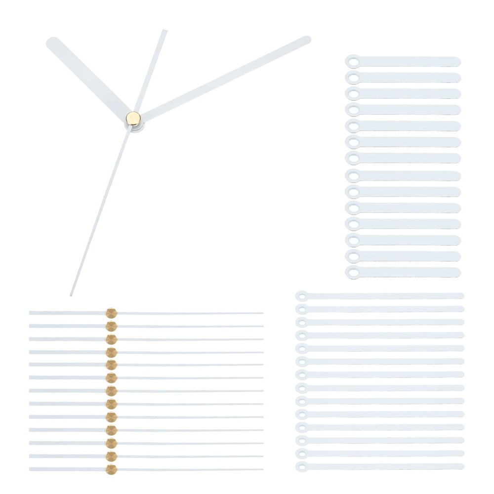 14Sets Replacement Clock Hands Kit Mechanism Movement Wall White Style 1