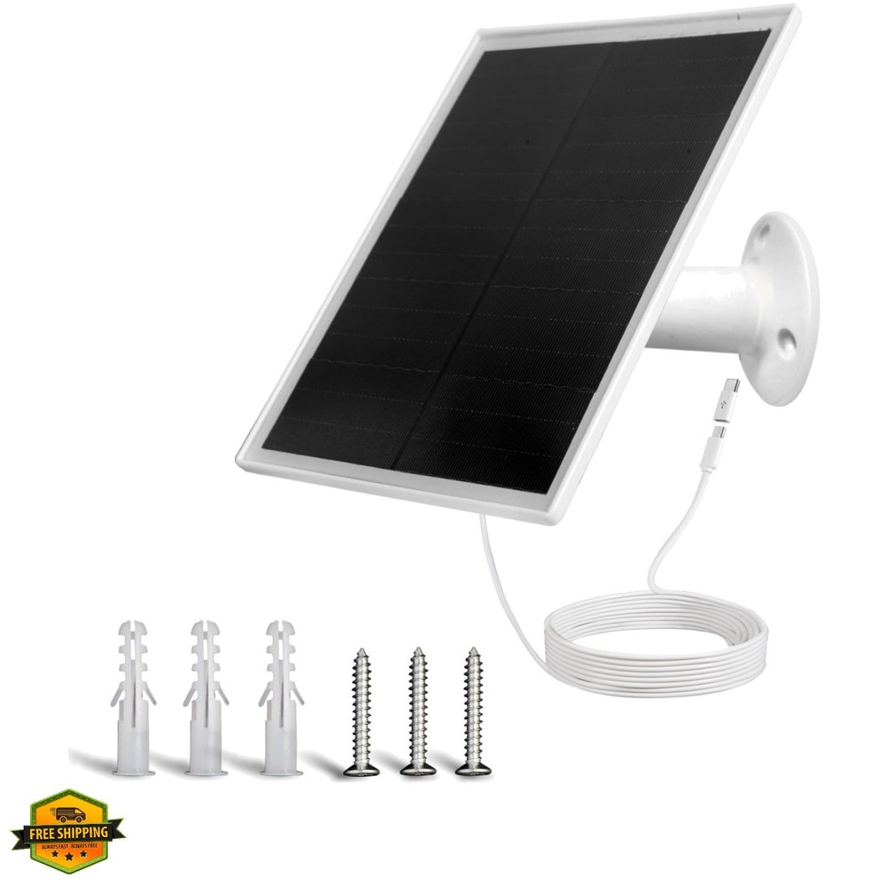 6W Solar Panel Charger, Solar Panel with Micro USB & USB-C Port for DC 5V Out...