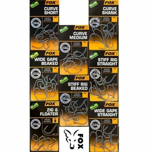 Brand New  - Fox Edges Armapoint Carp Hooks - BARBLESS Range