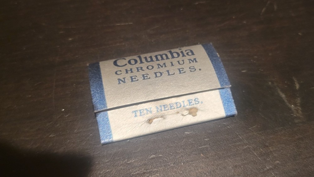 Gramophone phonograph needle Packet Columbia Chromium Empty