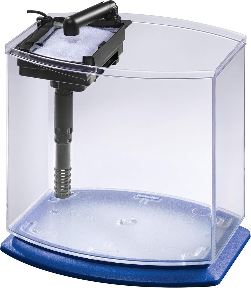 Blue Small Fish Tank with SmartClean Technology.