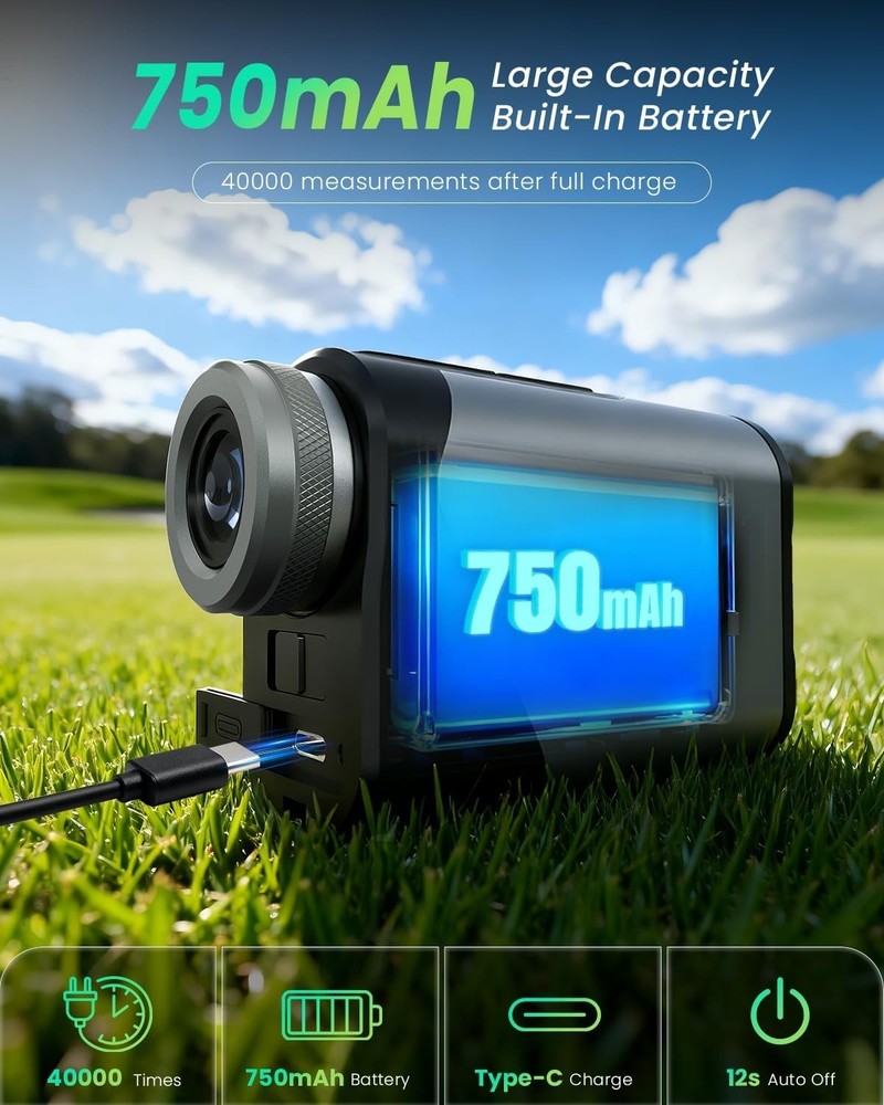 Golf Rangefinder 1200-Yard, 7X with Slope,Flag Pole Locking Vibration