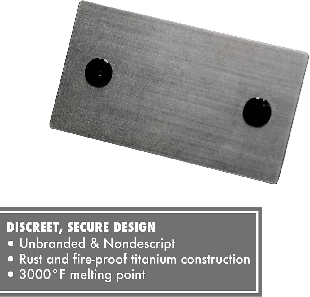 Discreet Titanium Seed Phrase Plates for Ultimate Crypto Security - 2 Plate Set