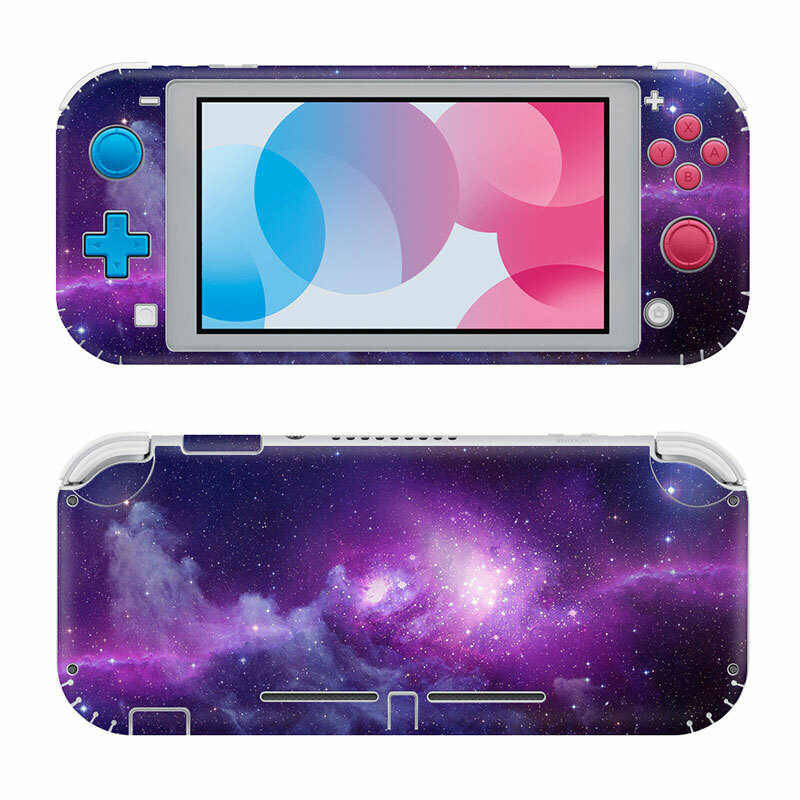 For Nintendo Switch Lite Protective Vinyl Skin Wrap Purple Space Decal