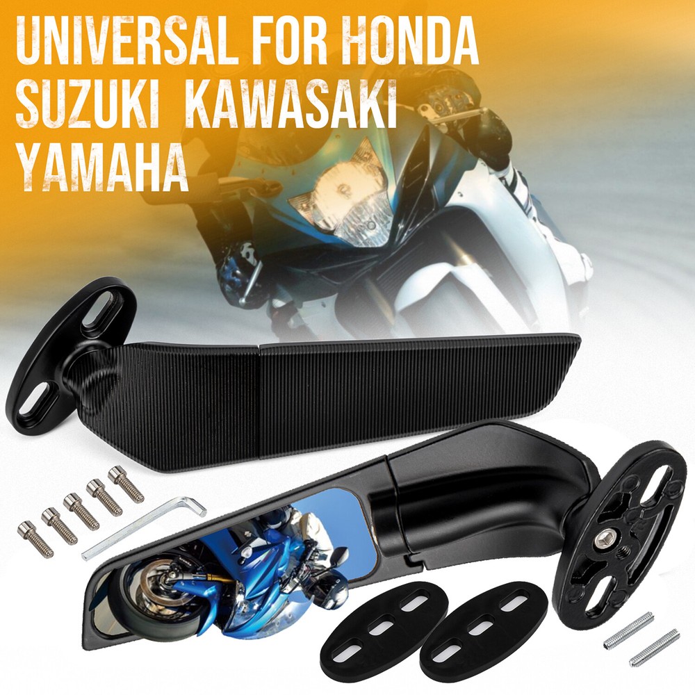 Adjustable Rearview Wind Wing Side Mirrors For Honda CBR929RR 2000-2001