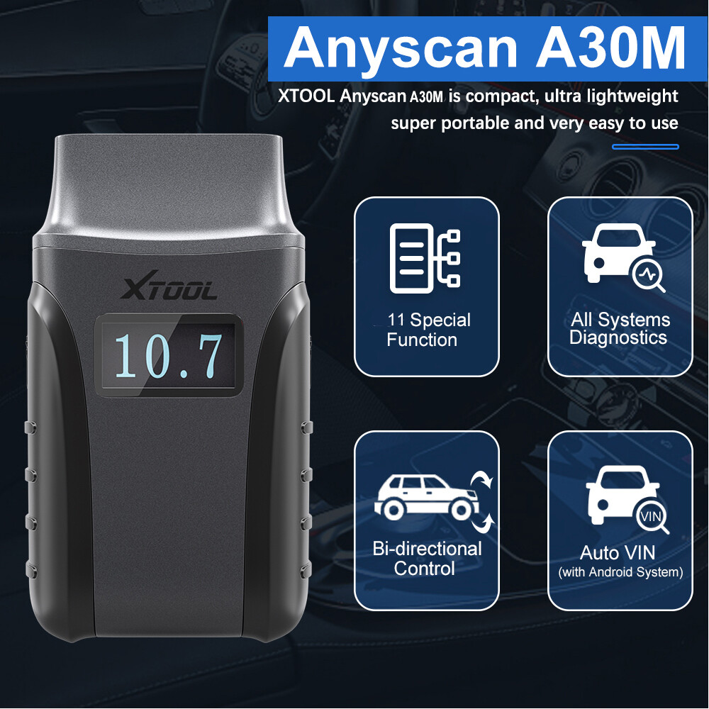 XTOOL A30M BT OBD2 Bidirectional All System Diagnostic Scan 21 Reset Free Update