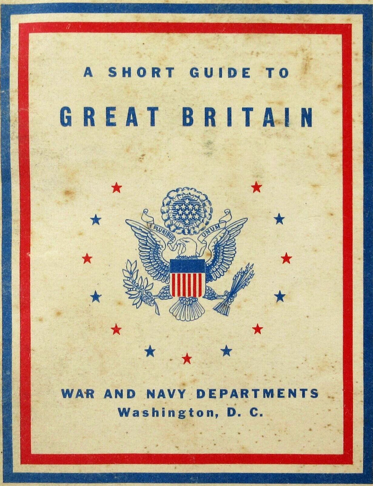 WWII US Army Great Britain Guide Armed Forces Troop Ship Cards War Dept 1943
