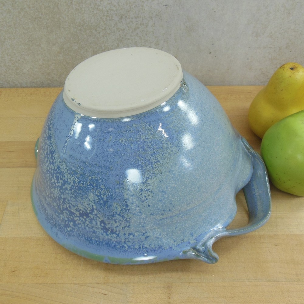 Unknown Signed KL LK Chop Mark Blue Pottery Batter Bowl