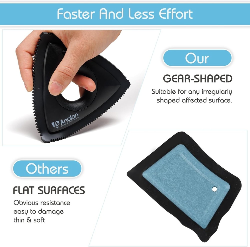 Eco-Friendly Triangular Pet Hair Remover - Compact & Durable for Easy Cleaning