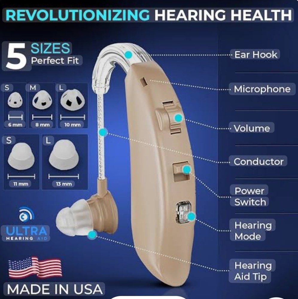 Ultra Pro Hearing Aid Bluetooth Enabled Behind The Ear Hearing Aids