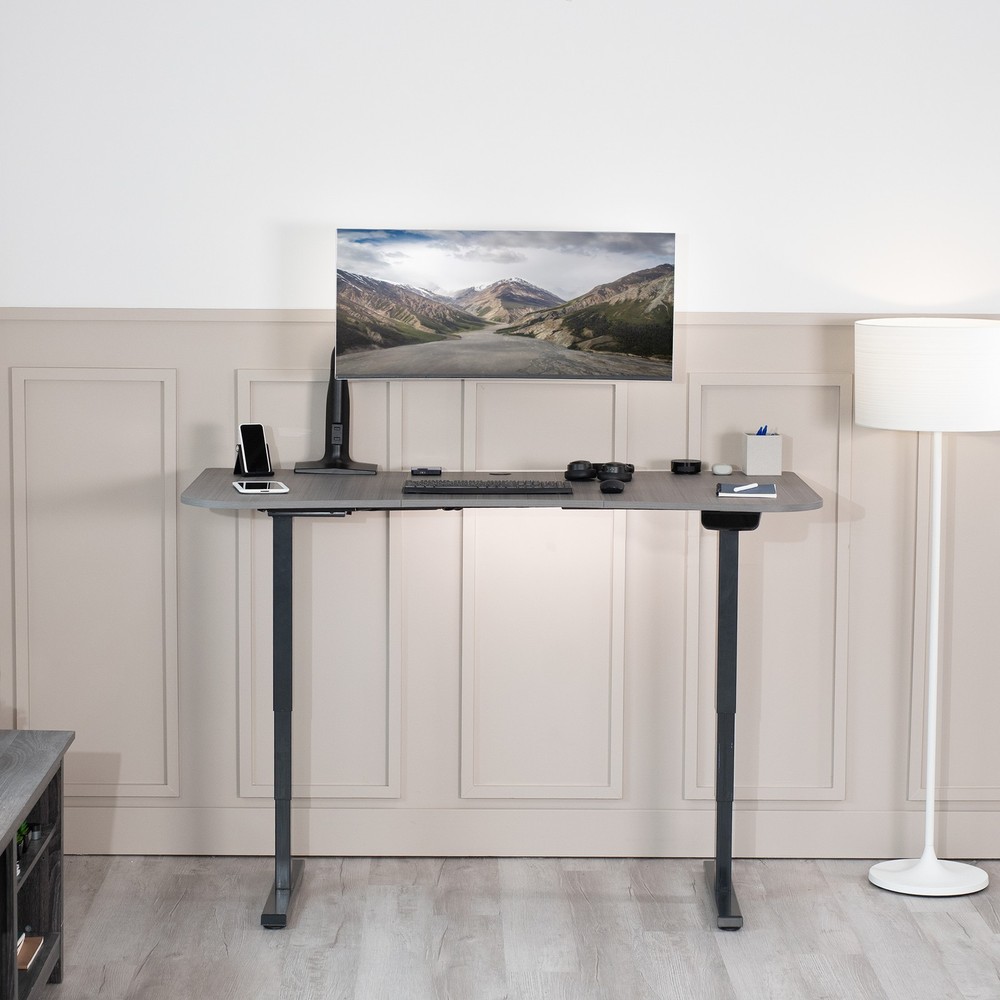 VIVO Dark Gray 63" x 32" Table Top for Adjustable Standing Desk Frames