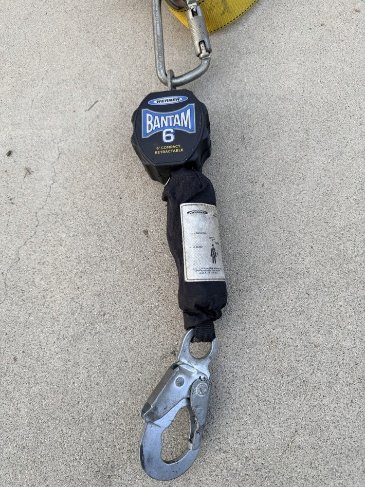 WERNER BANTAM 6 6' COMPACT RETRACTABLE LIFELINE With EXTRAS