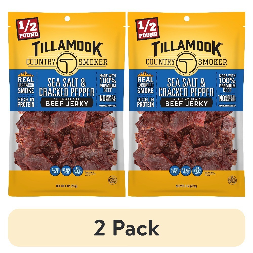 Sea Salt and Pepper Beef Jerky 8 Ounce Two Pack