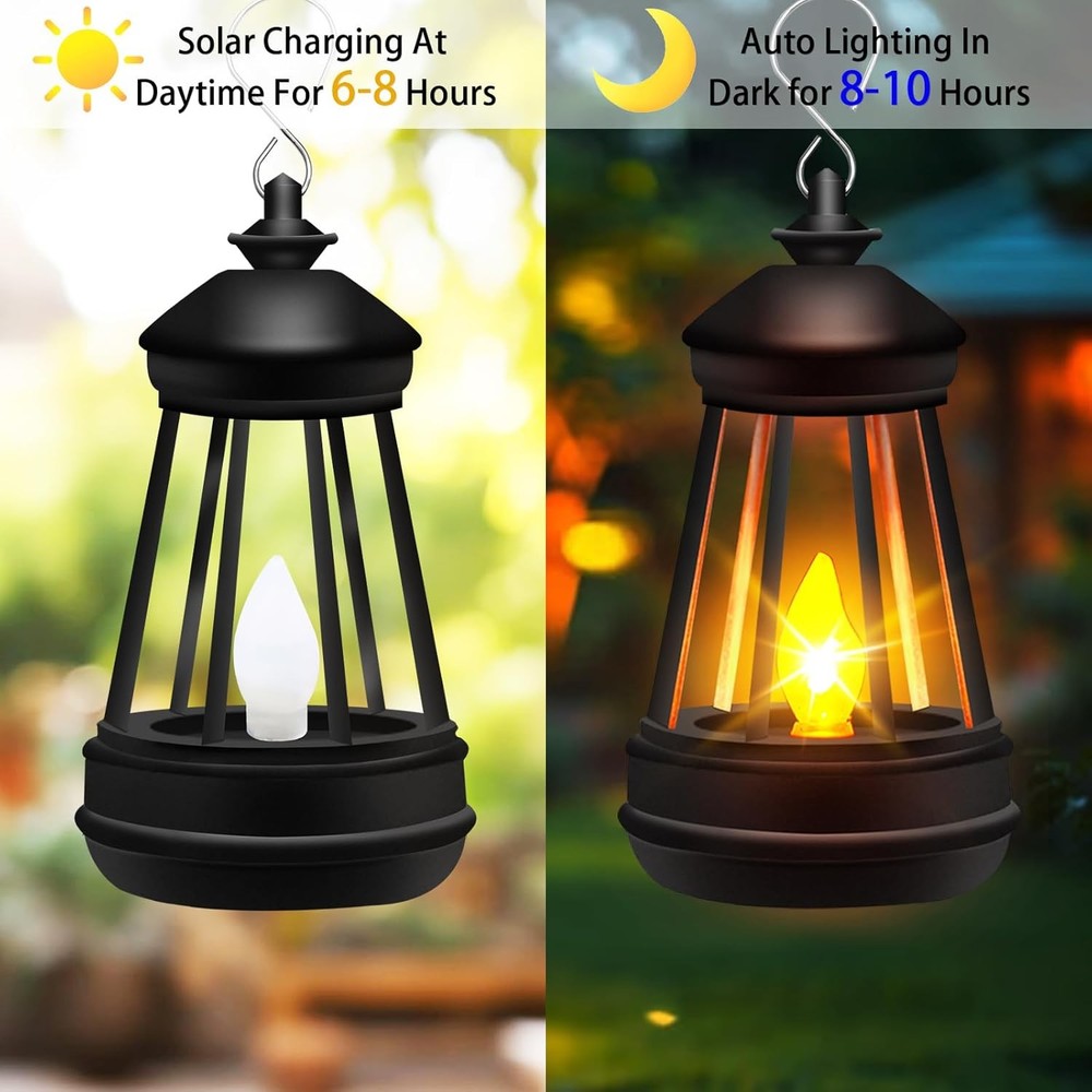 Mini Solar Lantern Lights Replacement for Outdoor Black Lantern-1 Pack,