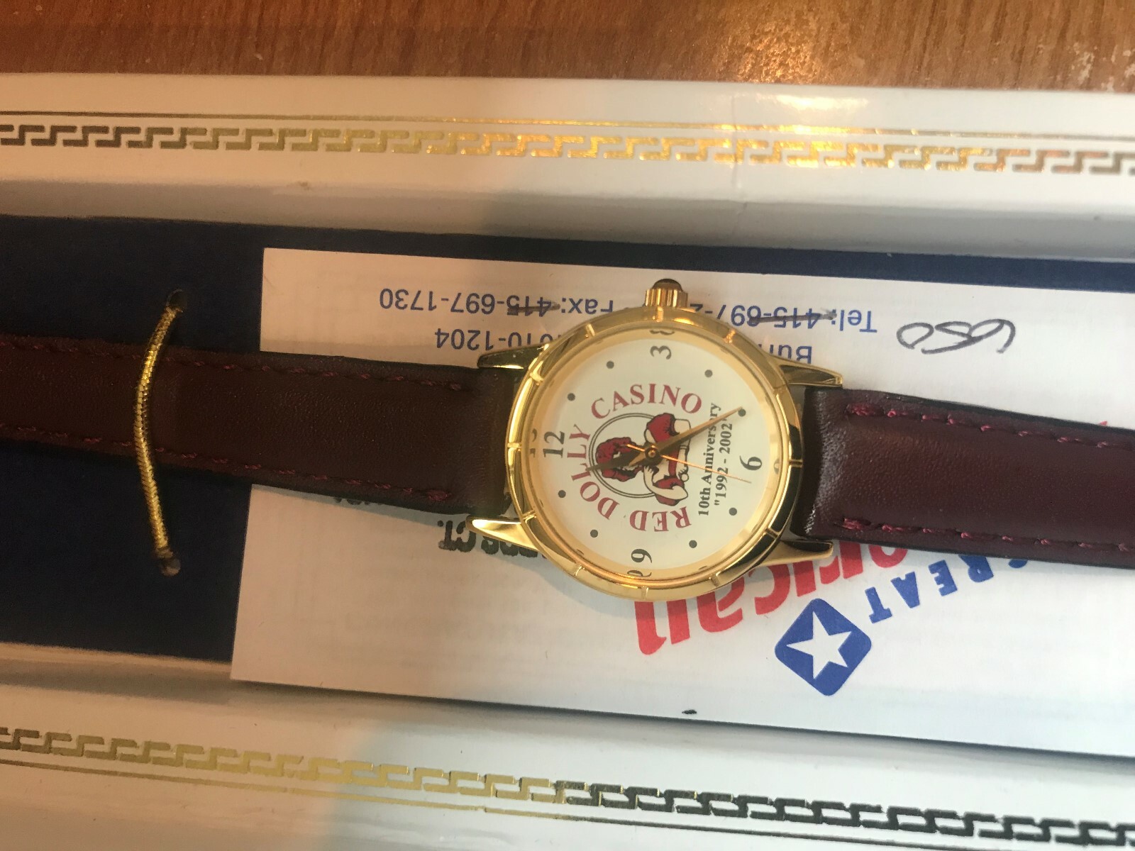 RED DOLLY Casino & Restaurant 10th Anniversary Unused Watch Blackhawk, COLORADO
