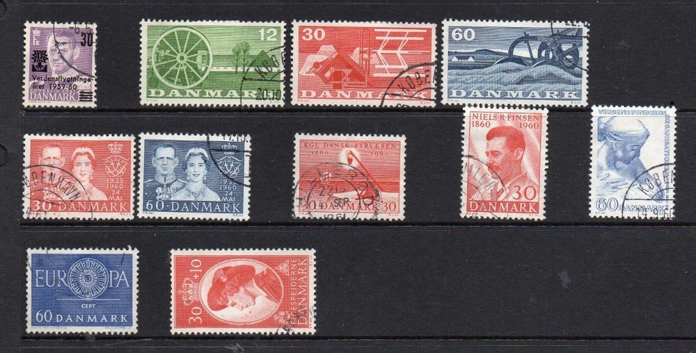 DENMARK USED 1960 COMPLETE YEAR SETS