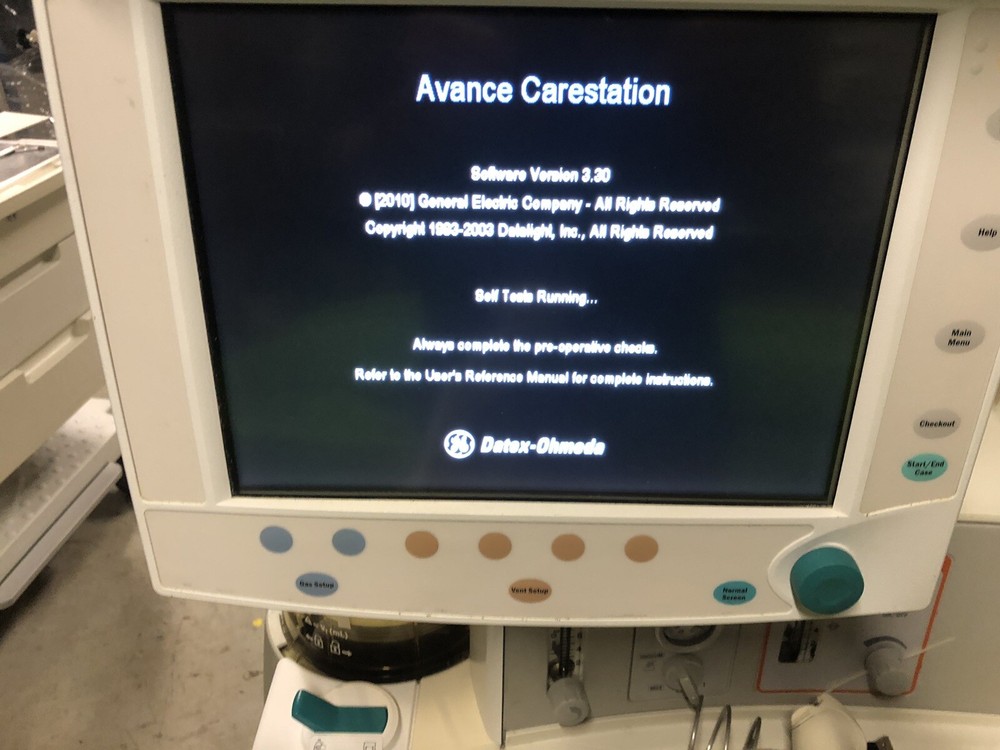 GE, Datex Ohmeda, Avance Front Main Display