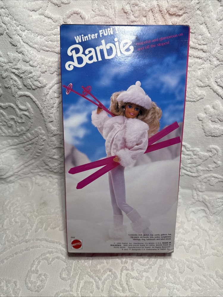 Winter Fun Barbie 1990 Doll