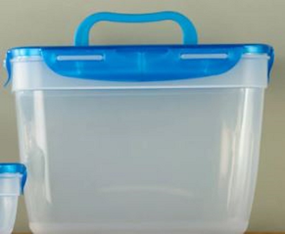 LocknLock 12-Pc Nestable Rectangle Storage Set,2 Handle Lids K313878 Cinnamon