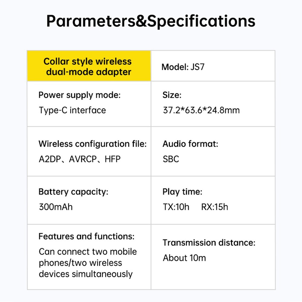 2 in 1 Wireless Bluetooth 5.4 Transmitter Receiver Adapter Audio 3.5mm Jack Aux