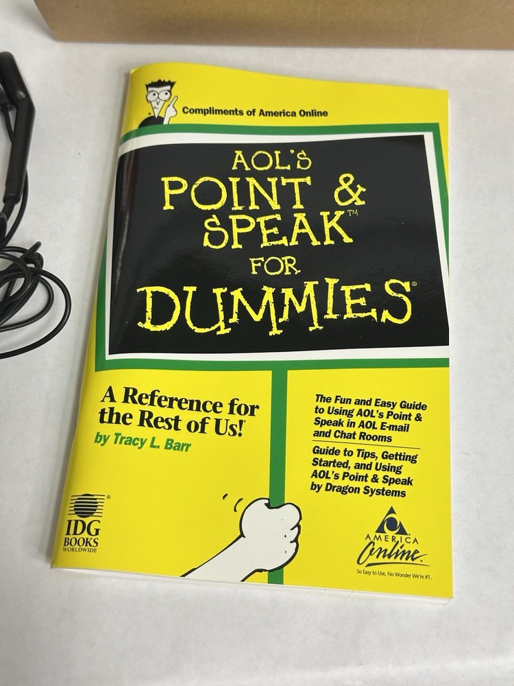 AOL's Point & Speak Speech Recognition |Dragon Systems headset software dummies