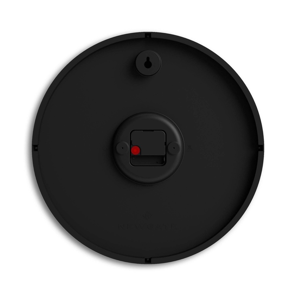 NEWGATE® Number Three Echo wall Clock | Modern Round Clock | 37cm | Black |