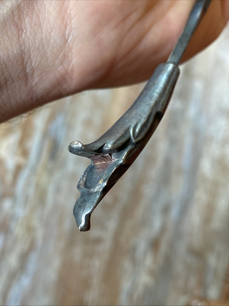 Antique Primrose Plate EP Silver Twisted Handle Vtg Candle Snuffer E.P. Copper