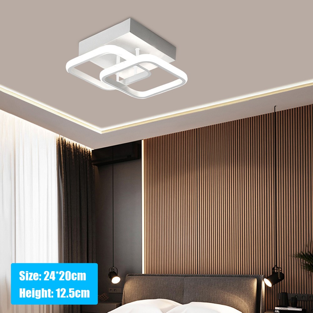 Square LED Ceiling Light Flush Mount Kitchen Bedroom Down Lighting Fixture Lamp