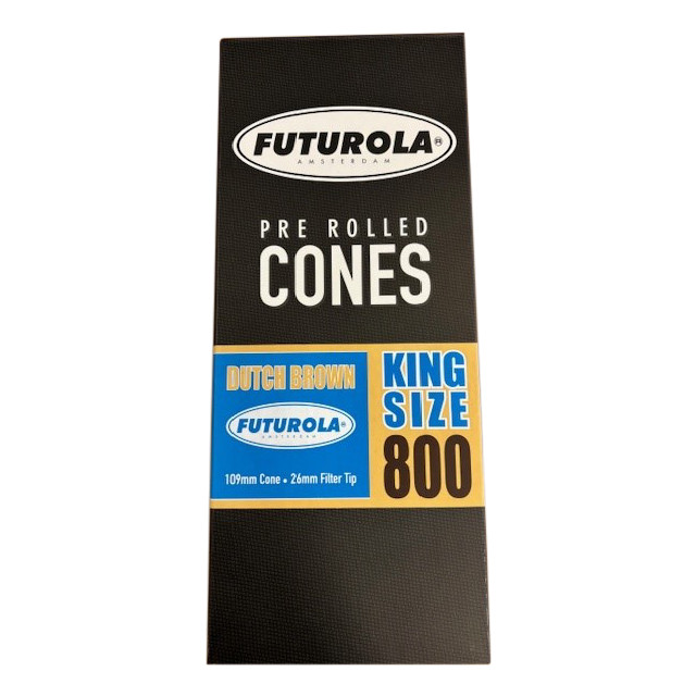 Futurola King Size 109/26 Pre-Rolled Cones - Dutch Brown - Case of 6
