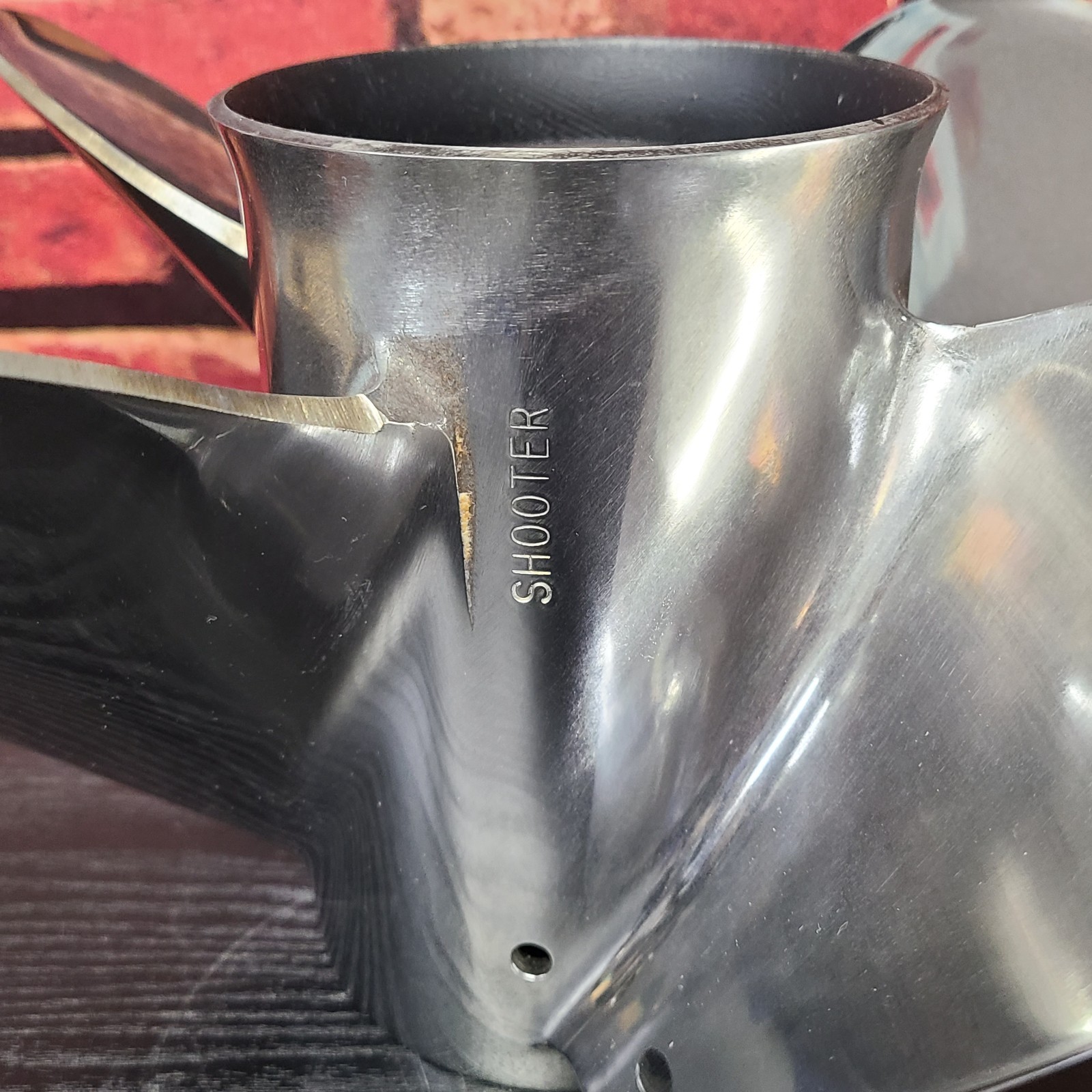 OMC Shooter 4 Blade RH Stainless Steel Prop 13.25 x 25 Pitch 15 Spline 431718