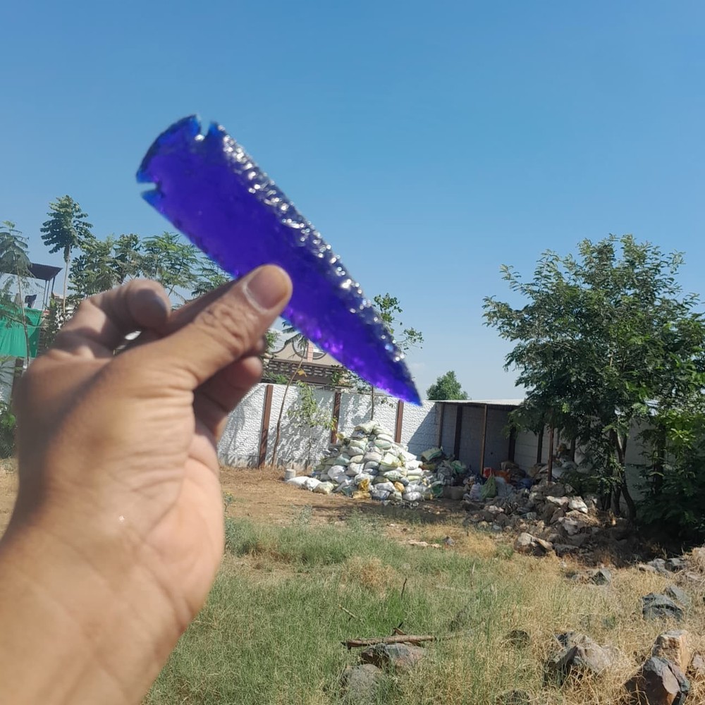 Boho Blue Crystal Arrowhead – Unique Handmade Wall Hanging Decor,