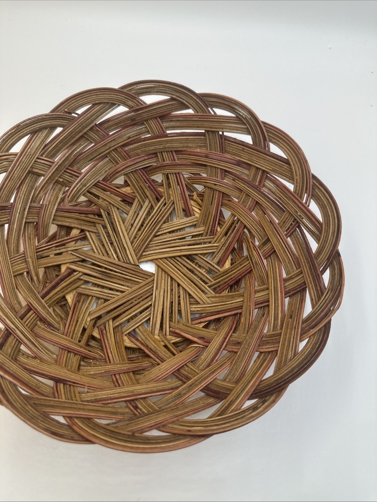 Vintage Woven Wicker Rattan Basket