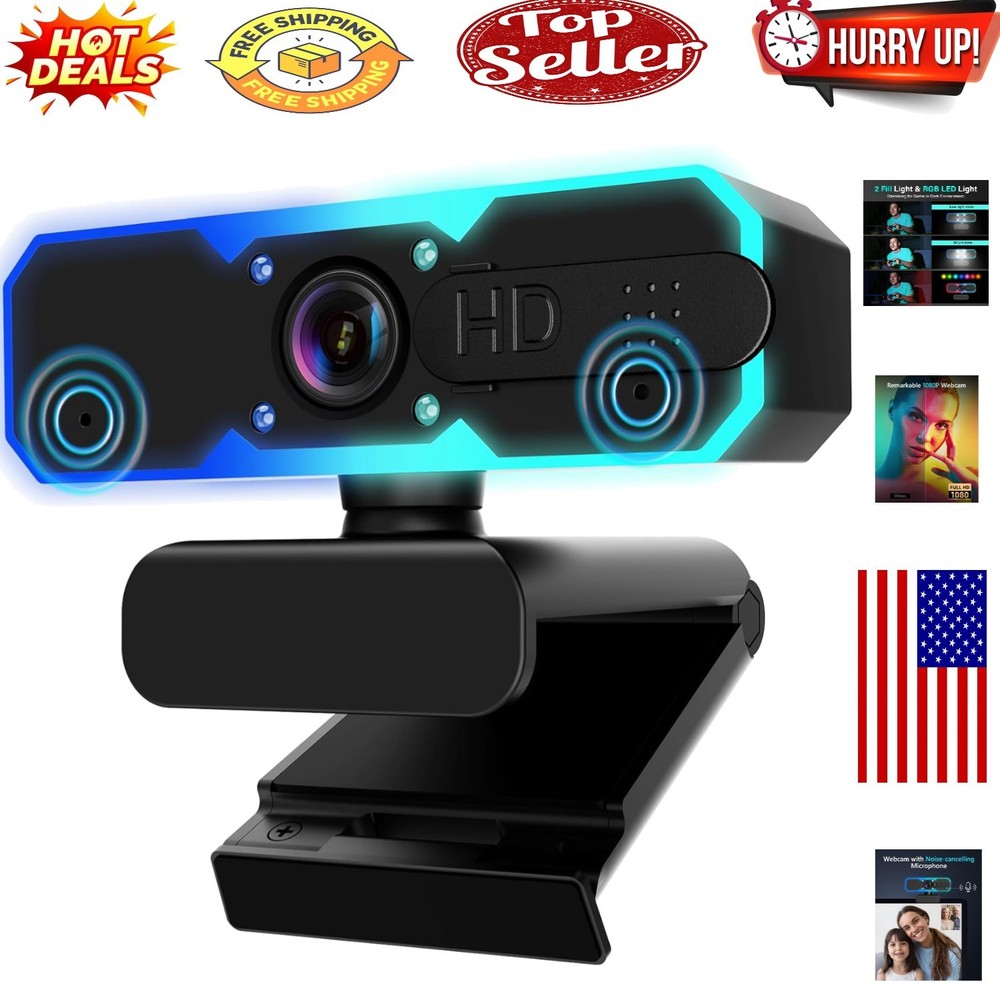 ProClear 1080P Streaming Webcam with Auto-Focus & Fill Light