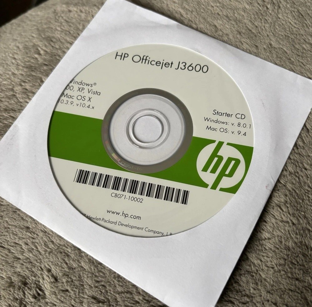 Hp Officejet J3600 CD Software Disc