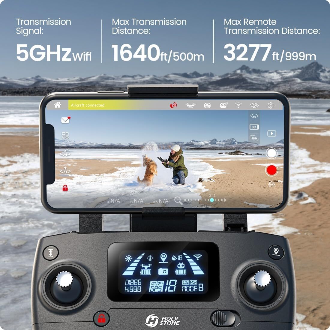 Holy Stone HS700E Brushless 4K UHD Drone with EIS Camera GPS 5GHz FPV Quadcopter