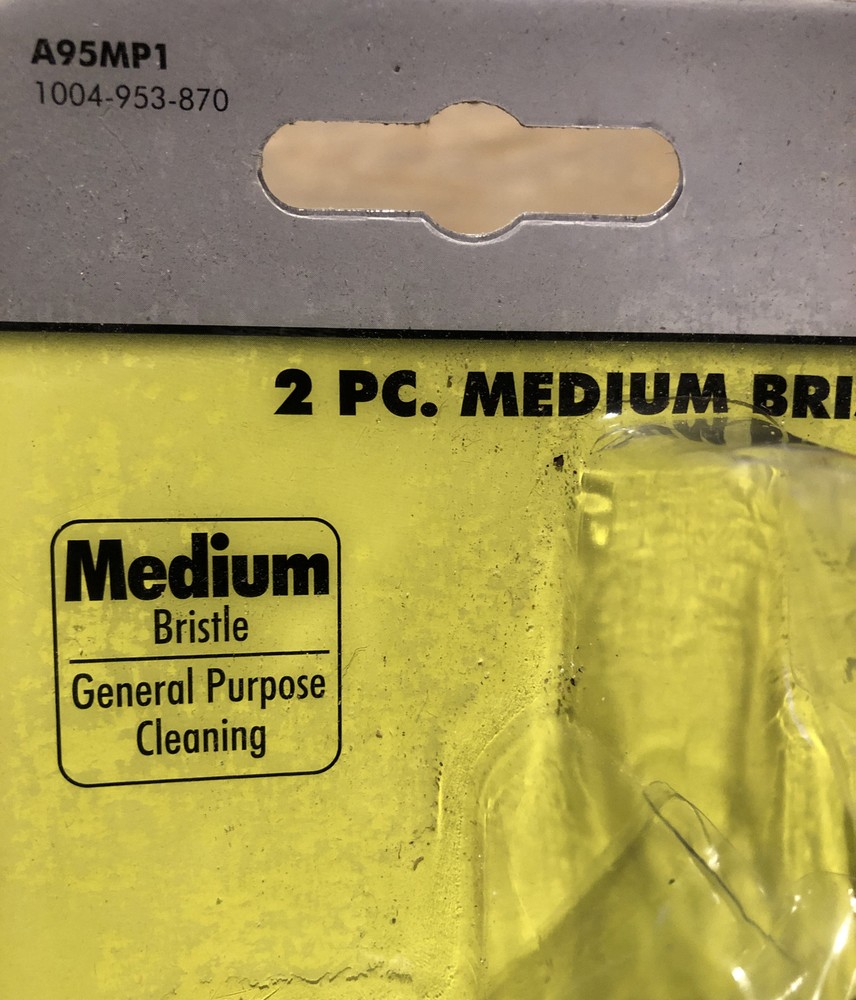 Ryobi Medium Bristle Brush Multi-Purpose Cleaning Accessory Kit, 2-Piece, A95MP1