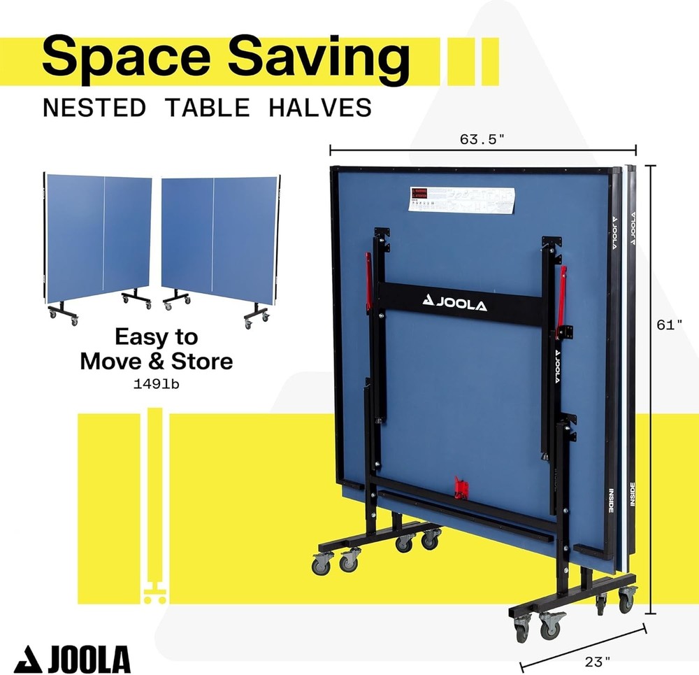 Tournament-Grade Indoor Ping Pong Table - Quick 10 Min Assembly - Foldable