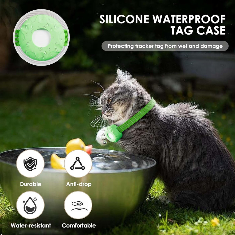 Cat Tracker, MINI Pet Tracker for Cats, No Monthly Fee GPS Tracker for Cat, Comp