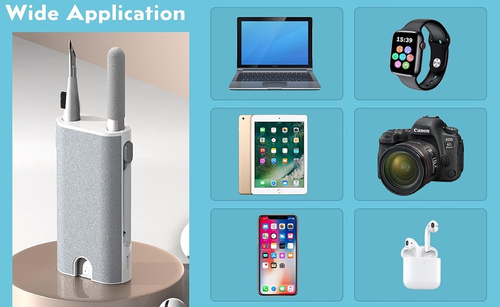 Multifunctional Electronics Cleaner Kit Portable 5-in-1 Computer Headset Cleanin